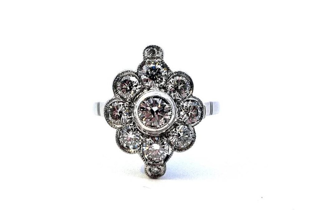 Platinový prsten s diamanty 1,5 ct