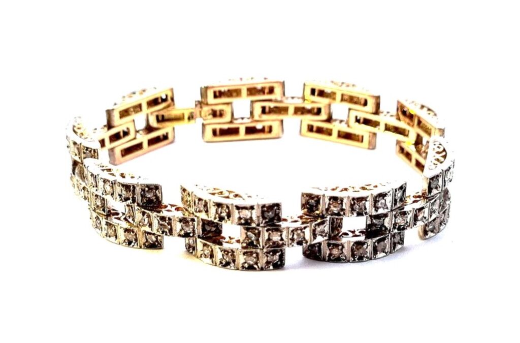 Starožitný art deco náramek s diamanty
