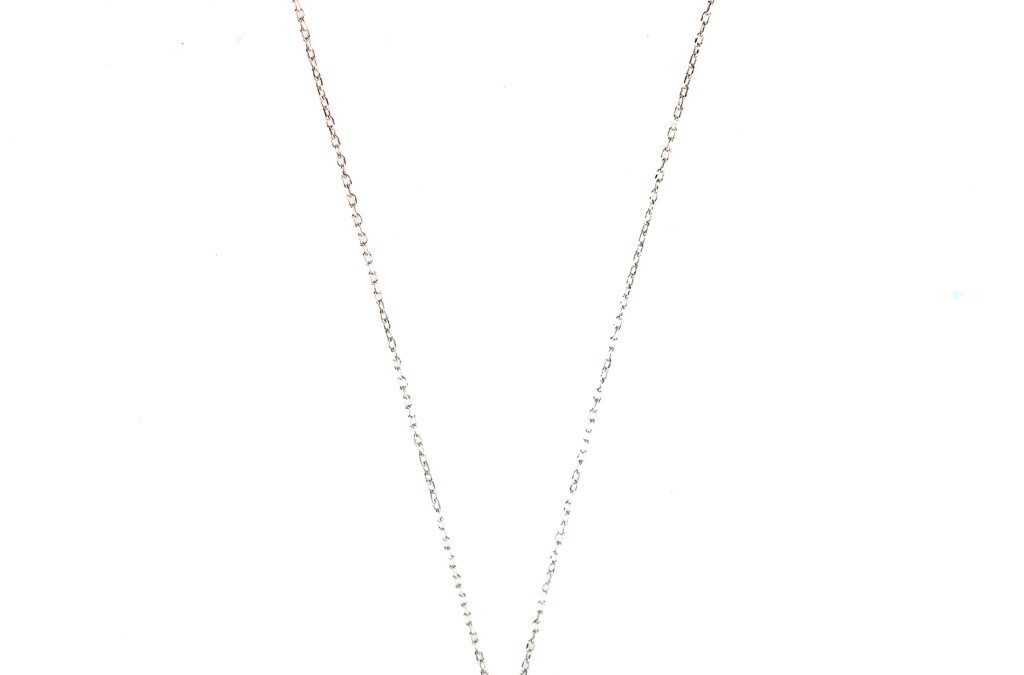 Zlatý kolier s diamanty, srdíčko