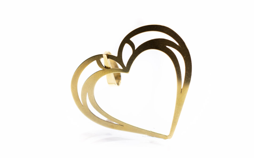 Zlatý přívěsek srdce